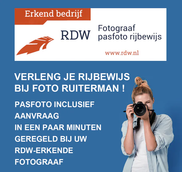 RDW-erkend bedrijf: verleng je rijbewijs bij Foto Ruiterman